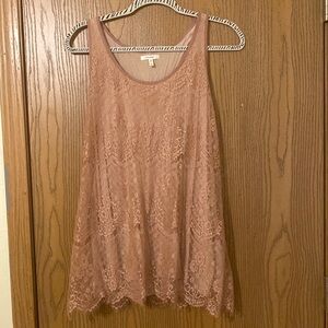 Lace racer back tank top